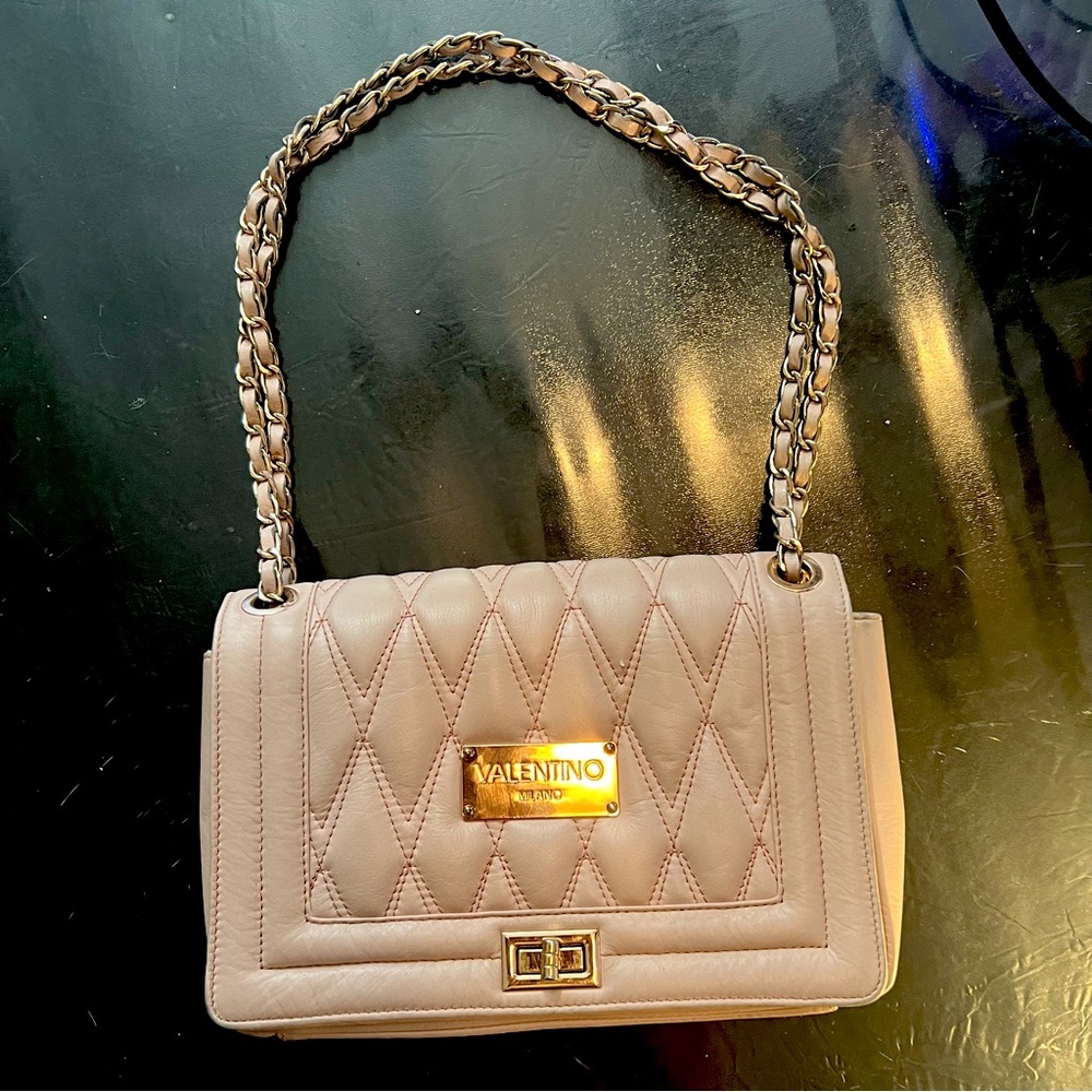 Valentino quilted leather adjustable chain strap bag